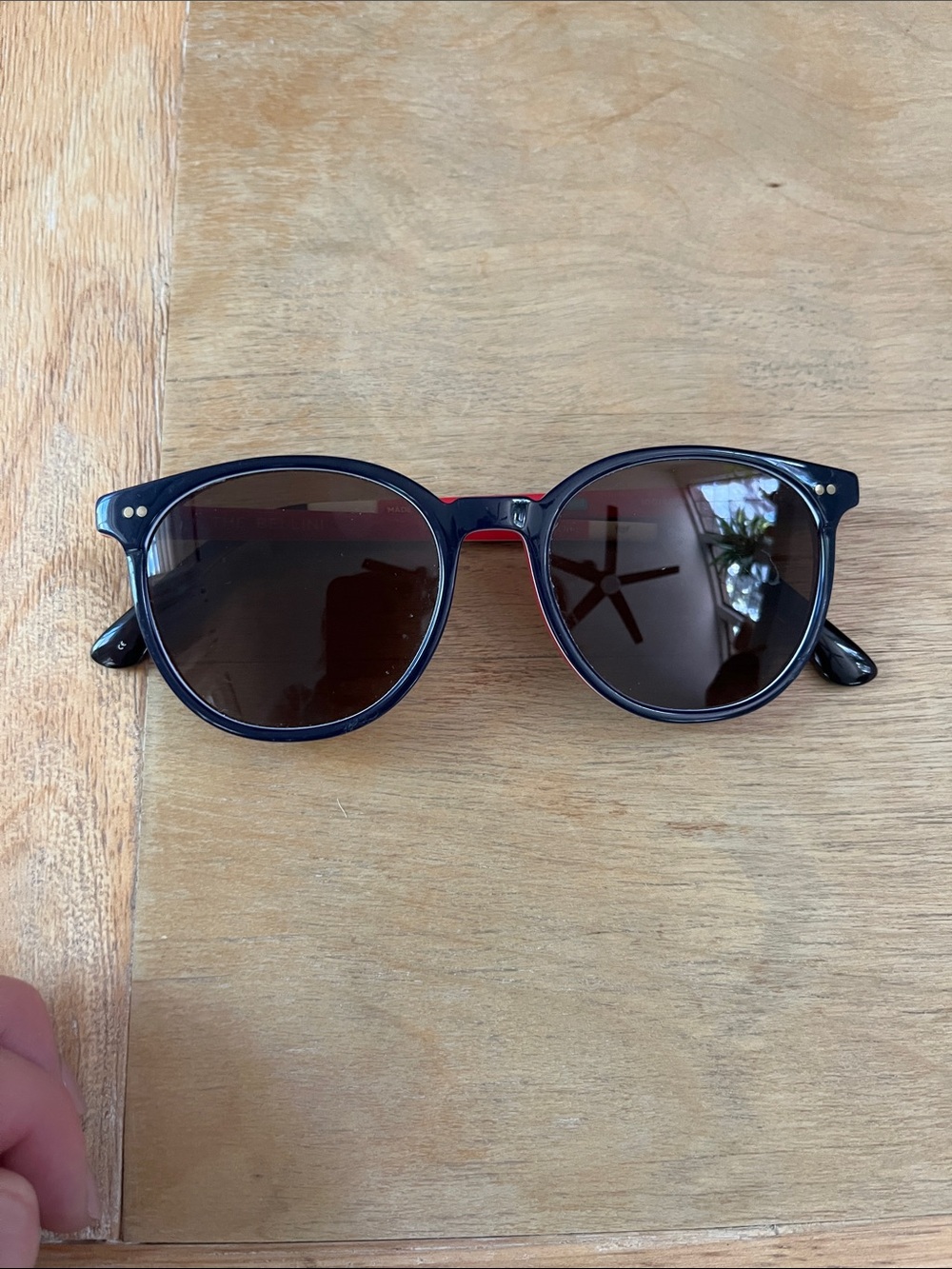 Toms The Bellini Blue Frame Sunglasses with Tortoiseshell Temples